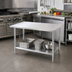 Thumbnail image #2 for Turbo Air 18 Inch x 30 Inch Stainless Steel Flat Top Work Table with Undershelf