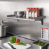 Thumbnail image #2 for Eagle Group Snap-n-Slide 36 Inch x 15 Inch Wall-Mounted Shelf, Rolled Front Edge, 16-Gauge 430 Stainless Steel