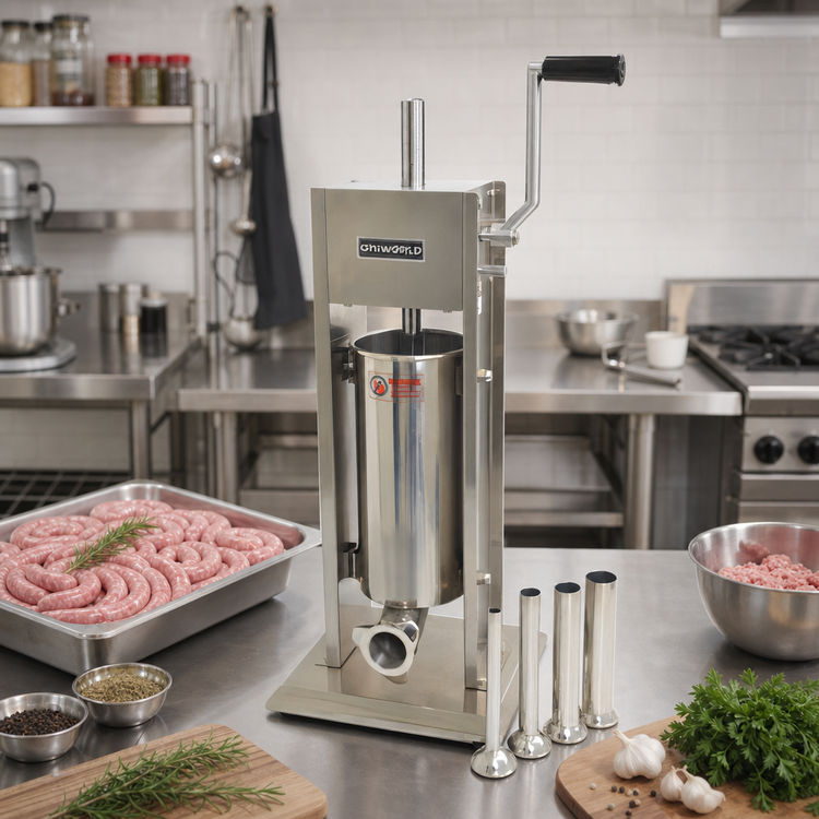 Product image #2 for Uniworld Deluxe Vertical Portable 10 lb Stainless Steel Sausage Stuffer