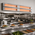 Thumbnail image #2 for Hatco Glo-Ray® Lighted Dual Infrared Strip Heater, 132 Inch, 3-Inch Spacer