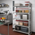 Thumbnail image #3 for Cambro Camshelving Premium 5-Tier Vented Add-On Polymer Shelving Unit, 18 x 30 x 72 Inches, Speckled Gray
