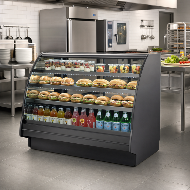 Product image #2 for Fusion® Curved Glass Remote Refrigerated Service Case, 75-3/8 Inch