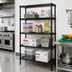 Thumbnail image #2 for Quantum 48 x 12 x 54 Inch Wire Shelving Starter Kit, 4 Shelves, Black Epoxy Antimicrobial Finish