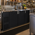 Thumbnail image #2 for Glastender C1FB72 One-Zone Front-Serviced Bar Profile Back Bar Cooler, 72 Inch, Three-Section, Self-Contained, Stainless Top, Black Exterior