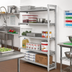 Thumbnail image #3 for Cambro Camshelving Premium 18-Inch Deep x 60-Inch Long x 84-Inch High 5-Tier Stationary Add-On Polymer Shelving Unit, Vented and Solid, Speckled Gray