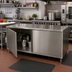 Thumbnail image #2 for BK Resources Dual-Access Stainless Steel Chef Table Cabinet Base with Hinged Doors, 72 x 24 Inches, 14-Gauge Top