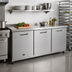 Thumbnail image #2 for Kelvinator Commercial 72-Inch Wide 3-Section ADA Undercounter Refrigerator, Solid Doors, Rear-Mounted Self-Contained