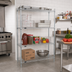 Thumbnail image #2 for EAGLEbrite Red-i-Pak 4-Tier Stationary Wire Shelving Unit, 48 x 24 x 63 Inches, Zinc Finish