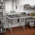 Thumbnail image #2 for Eagle Group 414 Series Two-Compartment Stainless Steel Sink with 24-Inch Right-Hand Drainboard