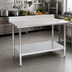 Thumbnail image #2 for Budget Series 84-Inch x 24-Inch 430 Stainless Steel Work Table with 4-1/2-Inch Backsplash and Undershelf