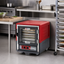 Thumbnail image #2 for Metro C5 3 Series Red Insulation Armour Mobile Under Counter Heated Holding Cabinet with Clear Polycarbonate Door, 10 Full-Size Pan Capacity, 120V