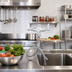 Thumbnail image #2 for Double Pantry Deck-Mounted Mixing Faucet with Swivel Outlet and Lever Handles, 4-Inch Centers