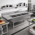 Thumbnail image #2 for John Boos Pro-Bowl 4-Compartment Commercial Sink with Left and Right Drainboards