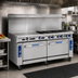 Thumbnail image #2 for Imperial Pro Series 72-Inch Gas Restaurant Range with 8 Open Burners, 24-Inch Griddle, Convection Oven, and Standard Oven