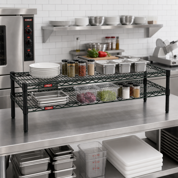 Product image #2 for Eagle Group QuadTruss 2-Tier Front Case Merchandise Shelving Unit, 42 x 14 x 14 Inches
