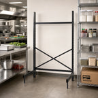 Thumbnail image #2 for Metro SmartLever SM863060-KIT Cantilever Shelving Starter Base Kit, Freestanding Epoxy-Coated Steel, for 60"W x 30"D Shelves, 86-3/8"H