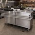 Thumbnail image #2 for BK Resources 72 Inch Stainless Steel Serving Counter with Sliding Door and Tray Shelf