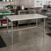 Thumbnail image #2 for Eagle Spec-Master 48-Inch x 24-Inch 14-Gauge 304 Stainless Steel Top Work Table with Open Galvanized Tubular Base
