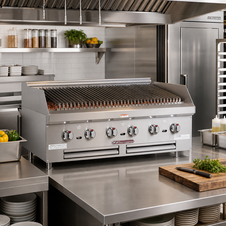 Product image #2 for Southbend 30-Inch Countertop Gas Charbroiler with Lava Rock Briquettes