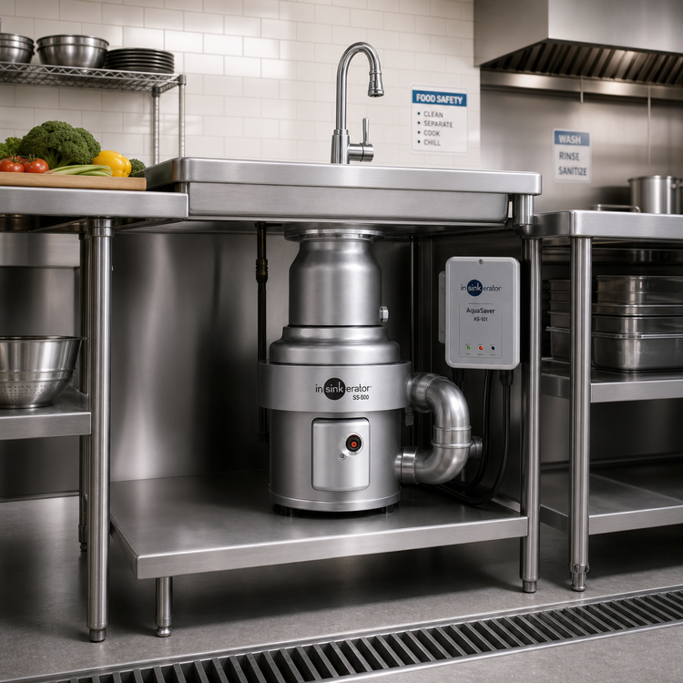 Product image #2 for InSinkErator SS-500 Large-Capacity Complete Food Waste Disposer Package with 12-Inch Bowl, 5 HP, and AquaSaver AS-101 Control Center