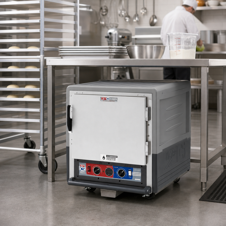 Product image #2 for Metro C5 3 Series Mobile Under Counter Combination Heated Holding and Proofing Cabinet, Gray, Low Watt, 10-Pan Capacity
