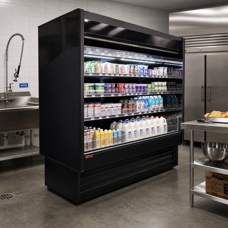 Product image #2 for Howard-McCray 35E Series 75-Inch Self-Contained Dairy Open Merchandiser with LED Lighting, Black