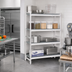 Thumbnail image #2 for Fermostock 4-Tier Corner Expansion Polymer Shelving Kit, 66 Inch H x 42 Inch W x 18 Inch D, Gray
