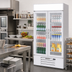 Thumbnail image #3 for Beverage Air MarketMax Two-Section Glass Door Reach-In Refrigerated Merchandiser, 35.08 Cu. Ft., White