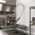 Thumbnail image #2 for EverSteel 8-Inch Wall Mount Pre-Rinse Mixing Faucet with 18-Inch Riser and 44-Inch Hose