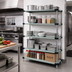 Thumbnail image #2 for Quantum 60-Inch W x 18-Inch D x 74-Inch H 5-Shelf Solid Stainless Steel Shelving Starter Kit