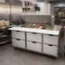 Thumbnail image #3 for Beverage-Air 72-Inch Three-Section Mega Top Refrigerated Prep Table with 6 Drawers and 18 1/6-Pan Top