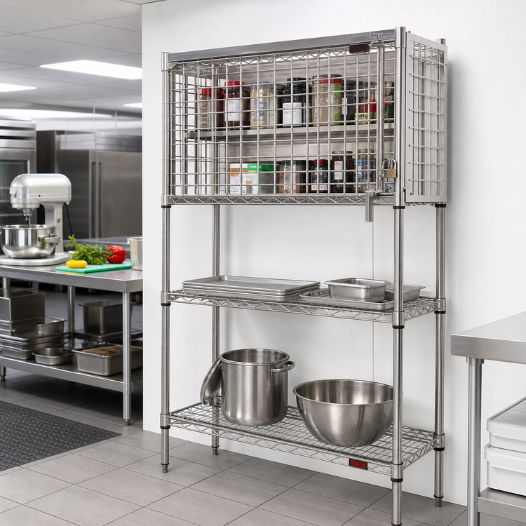 Product image #2 for Eagle Group Stainless Steel Security Enclosure Kit with Flip-Up Door, 21 x 48 Inches