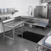 Thumbnail image #2 for Spec-Master SDTCL-120-14/3 120-Inch Left-to-Right Corner Soiled Dishtable with Pre-Rinse Sink