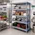 Thumbnail image #2 for Quantum Millenia 4-Shelf Polymer Shelving Unit with Dunnage Stand, 72