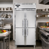 Thumbnail image #2 for Continental Refrigerator D2FSENSSHD Designer Slim Line Two-Section Reach-In Freezer with Half-Height Solid Doors
