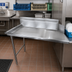 Thumbnail image #2 for Advance Tabco Straight Clean Dishtable, Left-Side Attachment, 23 x 30 Inches, 16/304 Stainless Steel