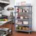Thumbnail image #2 for Quantum Millenia 5-Shelf Polymer Shelving Unit, 72 x 18 x 50 Inches