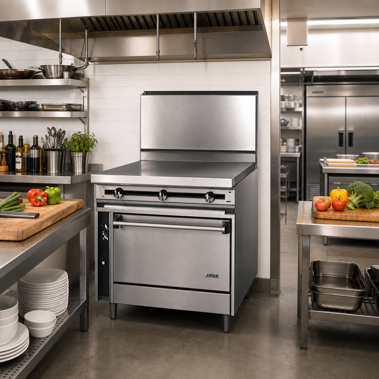 Product image #2 for Jade Range Titan JTRH-2HT-36C 36 Inch Gas Heavy Duty Hot Top Range with Convection Oven
