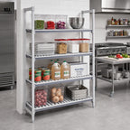 Thumbnail image #2 for Cambro Camshelving® Elements EXSK1860V4480 Universal Vented Polymer Shelf Kit, 4 Shelves, 18 in. D x 60 in. W, Speckled Gray