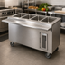 Thumbnail image #2 for Randell RANFG HTD-5B 5-Well Mobile Electric Hot Food Table with Heated Base