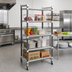 Thumbnail image #2 for Cambro Camshelving Elements XTRA 4-Tier Vented High Density Top Rail Mobile Starter Unit, 21 x 54 x 80 Inches
