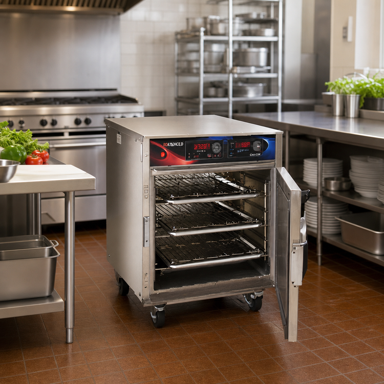 Product image #2 for Cres Cor Roast-N-Hold Mobile Undercounter Convection Cook-and-Hold Oven with Top-Mounted Power Unit, 1 Compartment, 208V