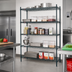 Thumbnail image #3 for Metro Super Erecta Stationary Starter Wire Shelving Unit, 72W x 21D x 74H, 5 Shelves