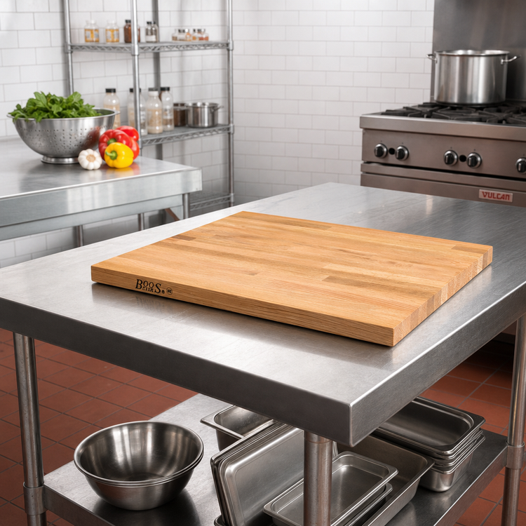 Product image #2 for John Boos Appalachian Red Oak Blended Rails Edge Grain Kitchen Countertop, 30 x 25 x 1-1/2 Inches