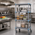 Thumbnail image #2 for Quantum Millenia Mobile Polymer Shelving Starter Unit with 4 Open Grid Shelves, 48W x 18D x 74H