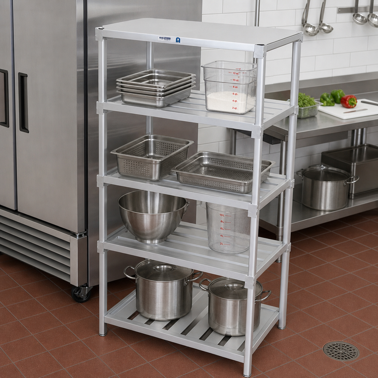 Product image #2 for Channel Manufacturing 60-Inch W x 20-Inch D Aluminum T-Bar Adjustable Shelf