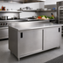 Thumbnail image #2 for Advance Tabco 120 in. x 24 in. Enclosed Stainless Steel Work Table with Cabinet Base and Sliding Doors