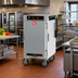 Thumbnail image #3 for Metro HotBlox Narrow 8-Pan Mobile Pass-Thru Insulated Holding Cabinet with Digital Touchscreen and Solid Doors