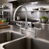 Thumbnail image #2 for Equip 8-Inch Centers Deck Mount Mixing Faucet with 9-Inch Swivel Gooseneck and Wrist Handles