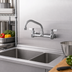 Thumbnail image #2 for Fisher Commercial Brass Backsplash Faucet with 8-Inch Centers, 12-Inch Swing Spout and Lever Handles